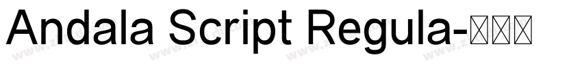 Andala Script Regula字体转换